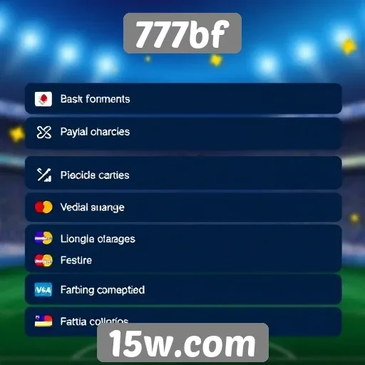 Métodos de pagamento disponíveis na plataforma 777bf